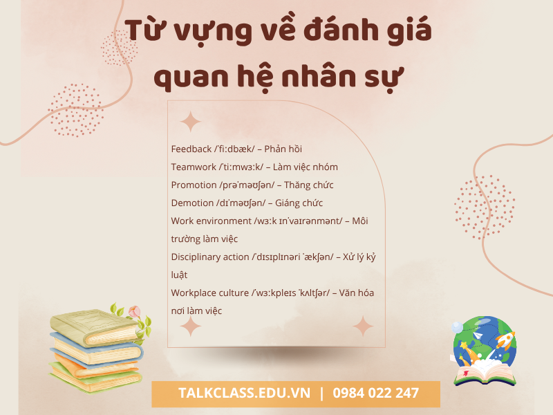 Từ vựng về đánh giá, quan hệ nhận sự