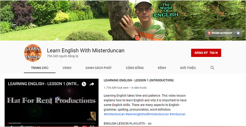 Kenh-hoc-tieng-Anh-online-tren-Youtube-Misterduncan