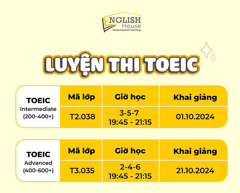 Khóa học TOIEC tại English House
