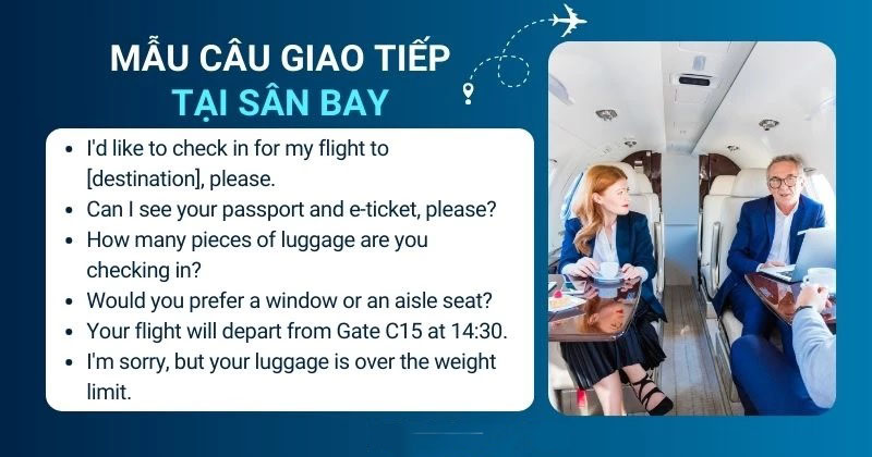 Mẫu câu giao tiếp tại sân bay