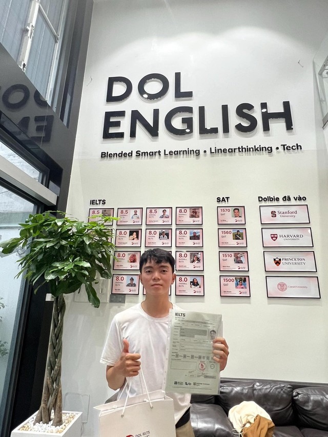 Các thành tích học tập ấn tượng của học viên chính là minh chứng cho câu trả lời "trung tâm tiếng Anh DOL English có tốt không?"