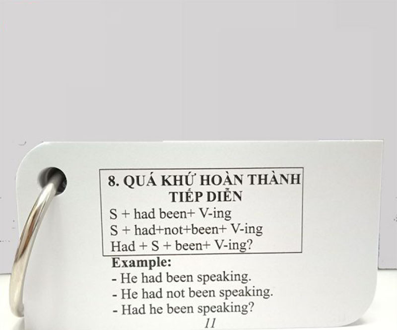 Học ngữ pháp tiếng Anh qua Flashcard