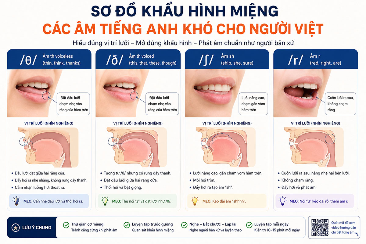 Sơ đồ khẩu hình miệng