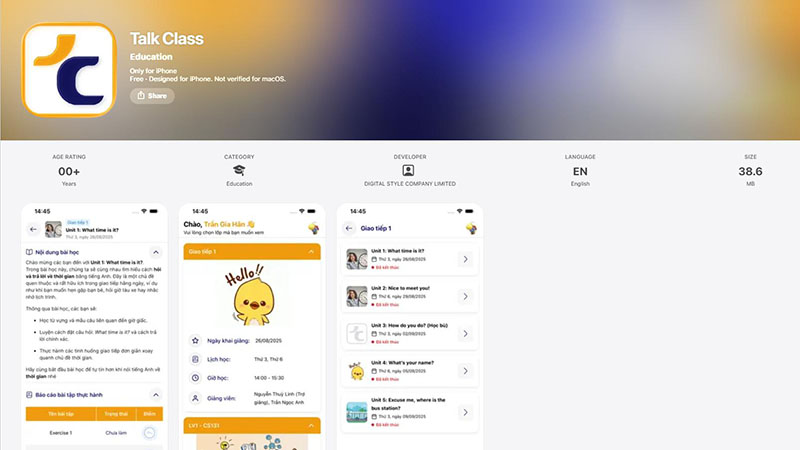 Ứng dụng AI hỗ trợ luyện tiếng Anh tại Talk Class