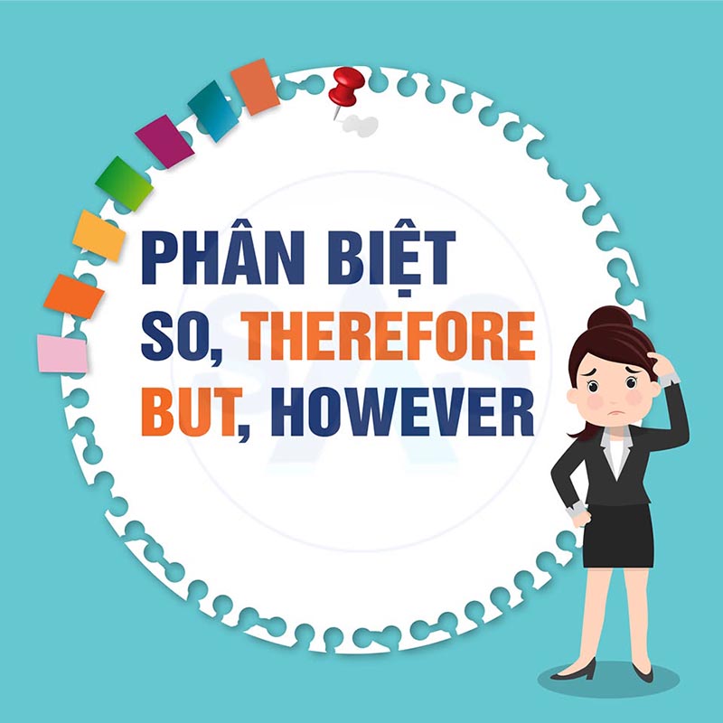 Phân biệt but với however, therefore, so